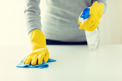 Office cleaning service for Catford businesses with tidy desks and reception areas