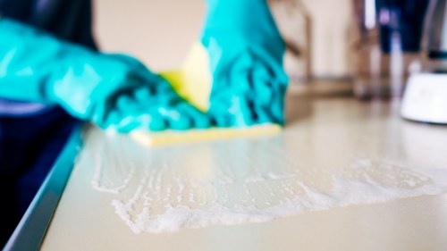 Deep cleaning tile and grout flooring in Catford